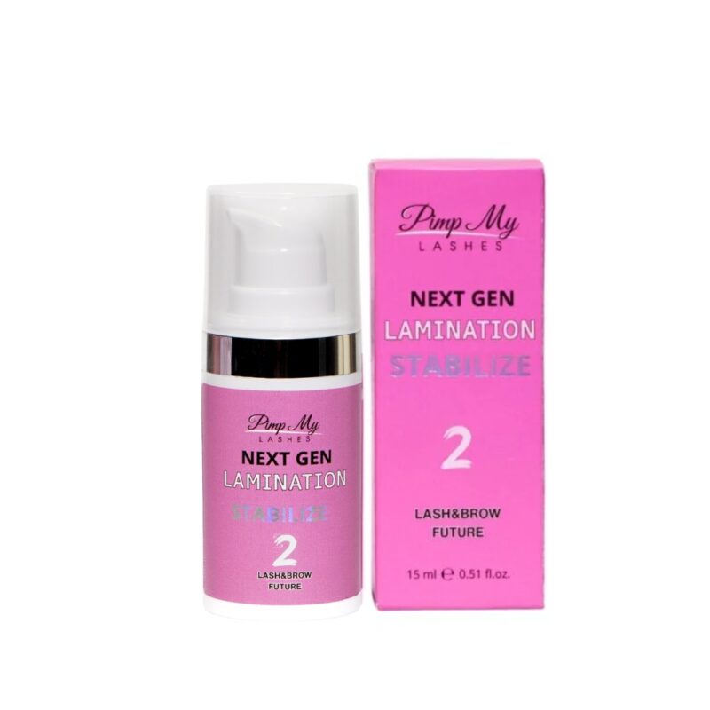 Preparat neutralizujący do laminacji rzęs i brwi Stabilize 2 NEXT GEN LAMINATION Pimp My Lashes - obrazek 5